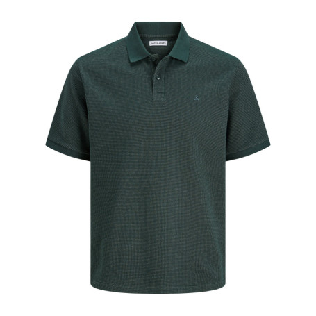 Polo en coton mélangé sapin uni avec une coupe...
