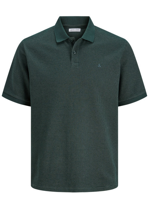 Polo en coton mélangé sapin uni avec une coupe...