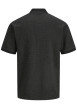 Thumbnail Polo en coton mélangé noir uni avec une coupe droite et un col boutonné - Image 2
