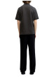 Thumbnail Polo en coton mélangé noir uni avec une coupe droite et un col boutonné - Image 6