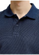 Thumbnail Polo en coton mélangé marine uni avec une coupe droite et un col boutonné - Image 5