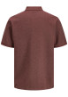 Thumbnail Polo en coton mélangé chocolat uni avec une coupe droite et un col boutonné - Image 2