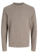 Thumbnail Pull en coton biologique taupe uni avec une coupe droite