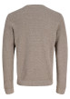 Thumbnail Pull en coton biologique taupe uni avec une coupe droite - Image 2