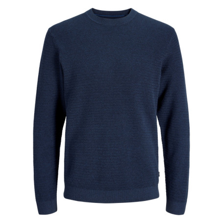 Pull en coton biologique indigo uni avec une...