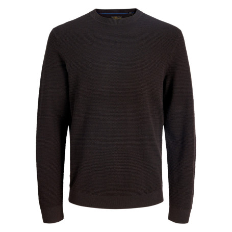 Pull en coton biologique chocolat uni avec une...