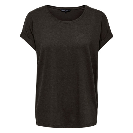 T-shirt gris uni avec une coupe droite et des...
