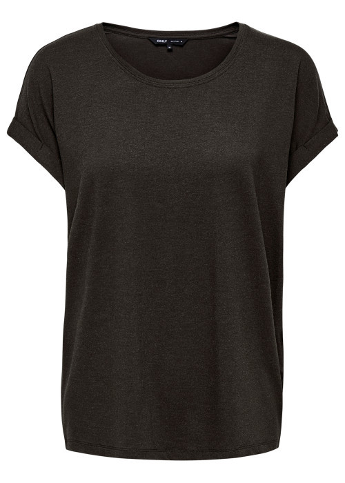 T-shirt gris uni avec une coupe droite et des...