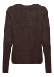 Thumbnail Pull marron uni avec une coupe droite et des manches longues - Image 2