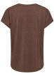 Thumbnail T-shirt marron uni avec une coupe droiteet des manches courtes - Image 2