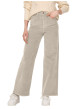 Thumbnail Pantalon 5 poches en coton écru uni avec une coupe bootcut et une taille haute - Image 3