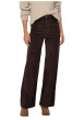 Thumbnail Pantalon 5 poches en coton marron uni avec une coupe bootcut - Image 3