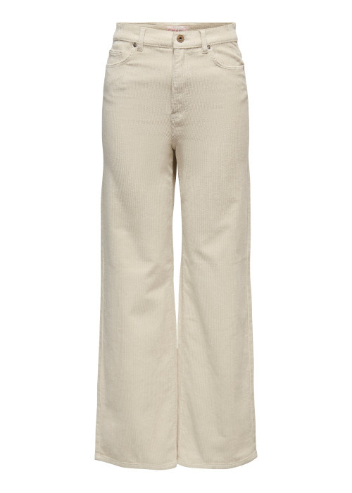 Pantalon 5 poches en coton écru uni avec une...