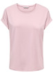 Thumbnail T-shirt rose uni avec une coupe droite et des manches courtes