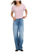 Thumbnail T-shirt rose uni avec une coupe droite et des manches courtes - Image 6