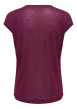 Thumbnail T-shirt bordeaux uni avec une coupe droite des manches courtes - Image 2
