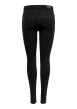 Thumbnail Jean en coton noir uni avec une coupe skinny et un patch à la ceinture - Image 2
