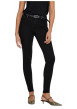 Thumbnail Jean en coton noir uni avec une coupe skinny et un patch à la ceinture - Image 5