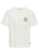 Thumbnail T-shirt en coton biologique blanc à imprimé avec une coupe droite et un col rond