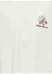 Thumbnail T-shirt en coton biologique blanc à imprimé avec une coupe droite et un col rond - Image 3