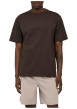 Thumbnail T-shirt en coton biologique marron uni avec une coupe droite et un col rond - Image 3