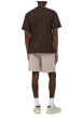 Thumbnail T-shirt en coton biologique marron uni avec une coupe droite et un col rond - Image 4