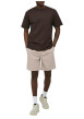 Thumbnail T-shirt en coton biologique marron uni avec une coupe droite et un col rond - Image 5