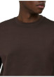 Thumbnail T-shirt en coton biologique marron uni avec une coupe droite et un col rond - Image 6