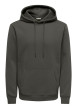 Thumbnail Sweat mauve uni en coton mélangé avec une coupe droite et une capuche