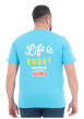 Thumbnail T-shirt en coton biologique ciel à imprimé avec une coupe droite et un col rond - Image 2