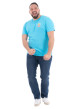 Thumbnail T-shirt en coton biologique ciel à imprimé avec une coupe droite et un col rond - Image 4