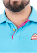 Thumbnail Polo en coton biologique ciel à imprimé avec une coupe droite - Image 4