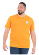 Thumbnail T-shirt en coton biologique orange à imprimé avec une coupe droite