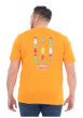 Thumbnail T-shirt en coton biologique orange à imprimé avec une coupe droite - Image 2