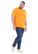 Thumbnail T-shirt en coton biologique orange à imprimé avec une coupe droite - Image 3