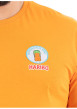 Thumbnail T-shirt en coton biologique orange à imprimé avec une coupe droite - Image 4