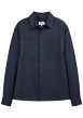 Thumbnail Chemise marine unie avec une coupe droite et un col à revers