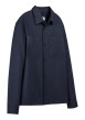 Thumbnail Chemise marine unie avec une coupe droite et un col à revers - Image 3