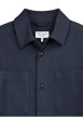 Thumbnail Chemise marine unie avec une coupe droite et un col à revers - Image 4