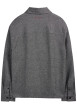 Thumbnail Chemise grise unie avec une coupe droite et un col à revers - Image 2