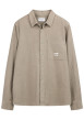 Thumbnail Chemise kaki unie avec une coupe droite et un col à revers