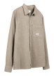 Thumbnail Chemise kaki unie avec une coupe droite et un col à revers - Image 3