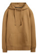 Thumbnail Sweat marron uni avec une coupe droite et un col à capuche