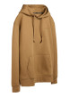 Thumbnail Sweat marron uni avec une coupe droite et un col à capuche - Image 3