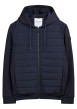Thumbnail Gilet marine uni avec une coupe droite et un col à capuche