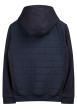 Thumbnail Gilet marine uni avec une coupe droite et un col à capuche - Image 2