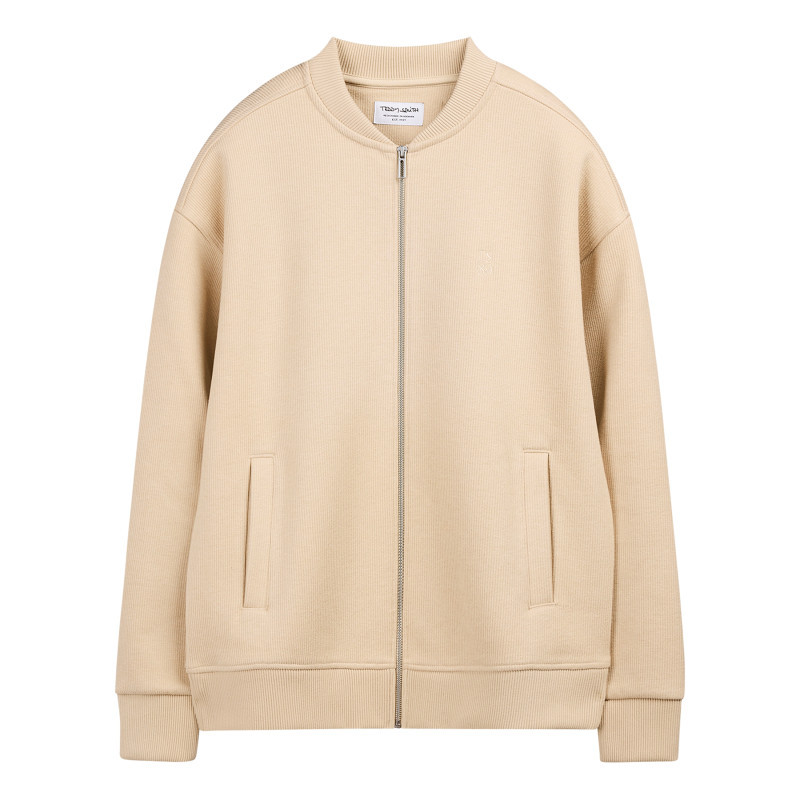 Teddy Smith - Gilet Beige Uni Avec Une Coupe Oversize Et Un Col Montant Zippé - Beige Teddy Smith - Gilet Beige Uni Avec Une Coupe Oversize Et Un Col Montant Zippé - Beige