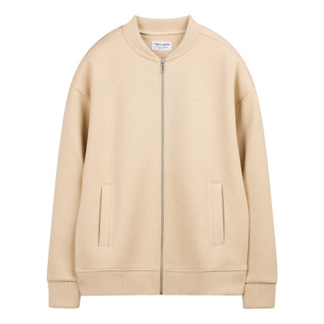 Gilet beige uni avec une coupe oversize et un...