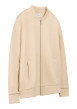 Thumbnail Gilet beige uni avec une coupe oversize et un col montant zippé - Image 3