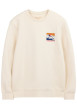 Thumbnail Sweat écru à imprimé avec une coupe droite et des manches longues